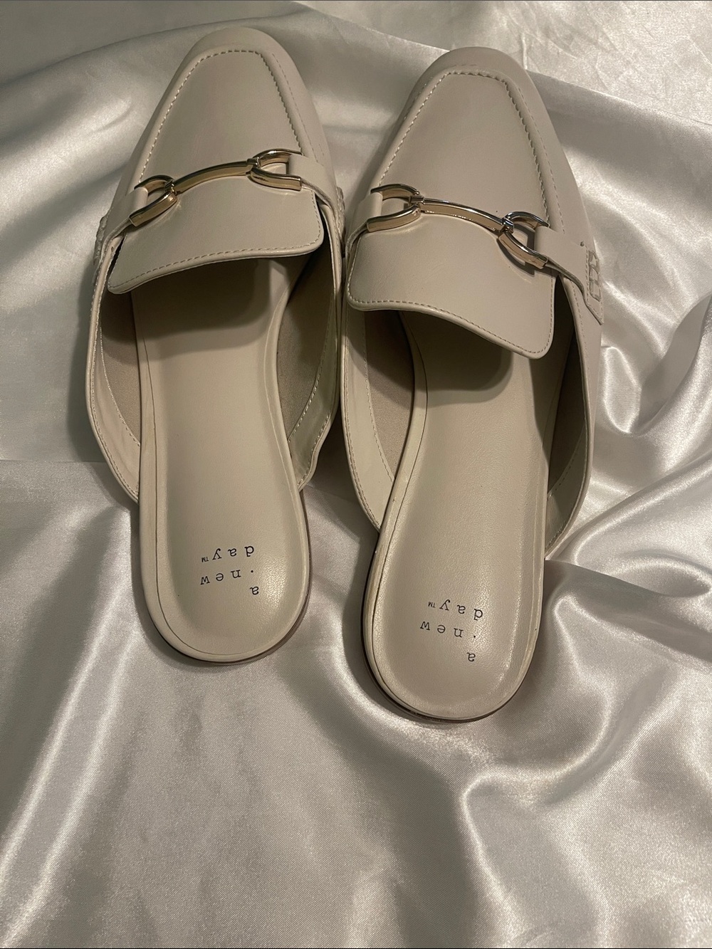a new day Cream Faux-Leather Horsebit Mule Slides - Picture 4 of 5